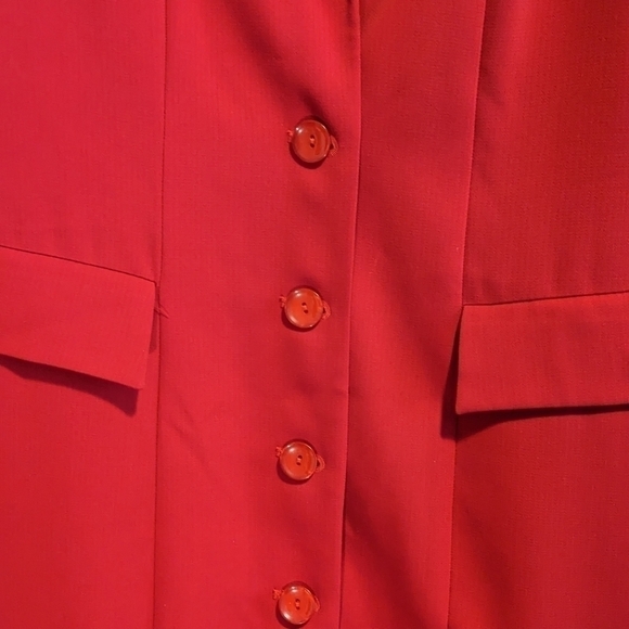 Harve Bernard vintage 80s button front red dress, size 10 - Picture 2 of 8